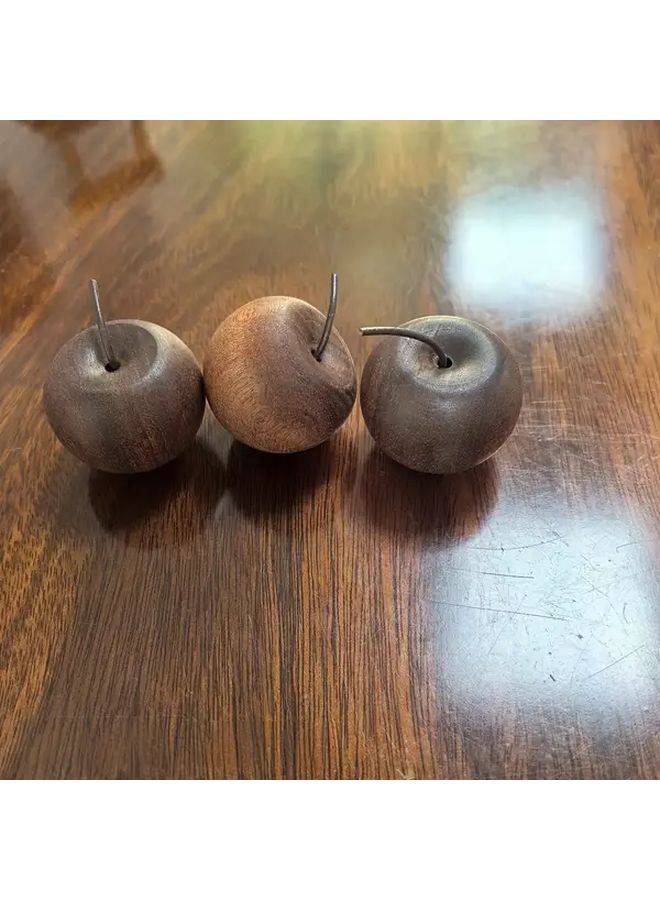 2 Pcs Natural Sapele Wood Apple Shape Essential Oil Diffuser For Home And Car - Image 2